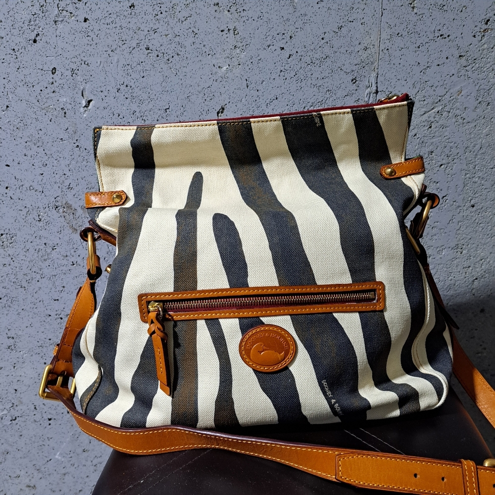 Dooney & Bourke Large Canvas Hobo Tote Bag